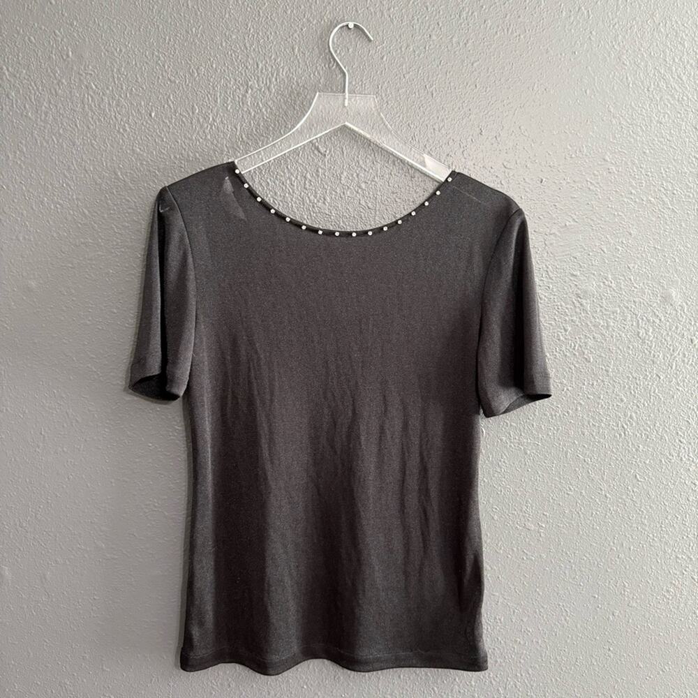 Vintage 1990's Sheer Cubic Zirconia T-Shirt Size L
